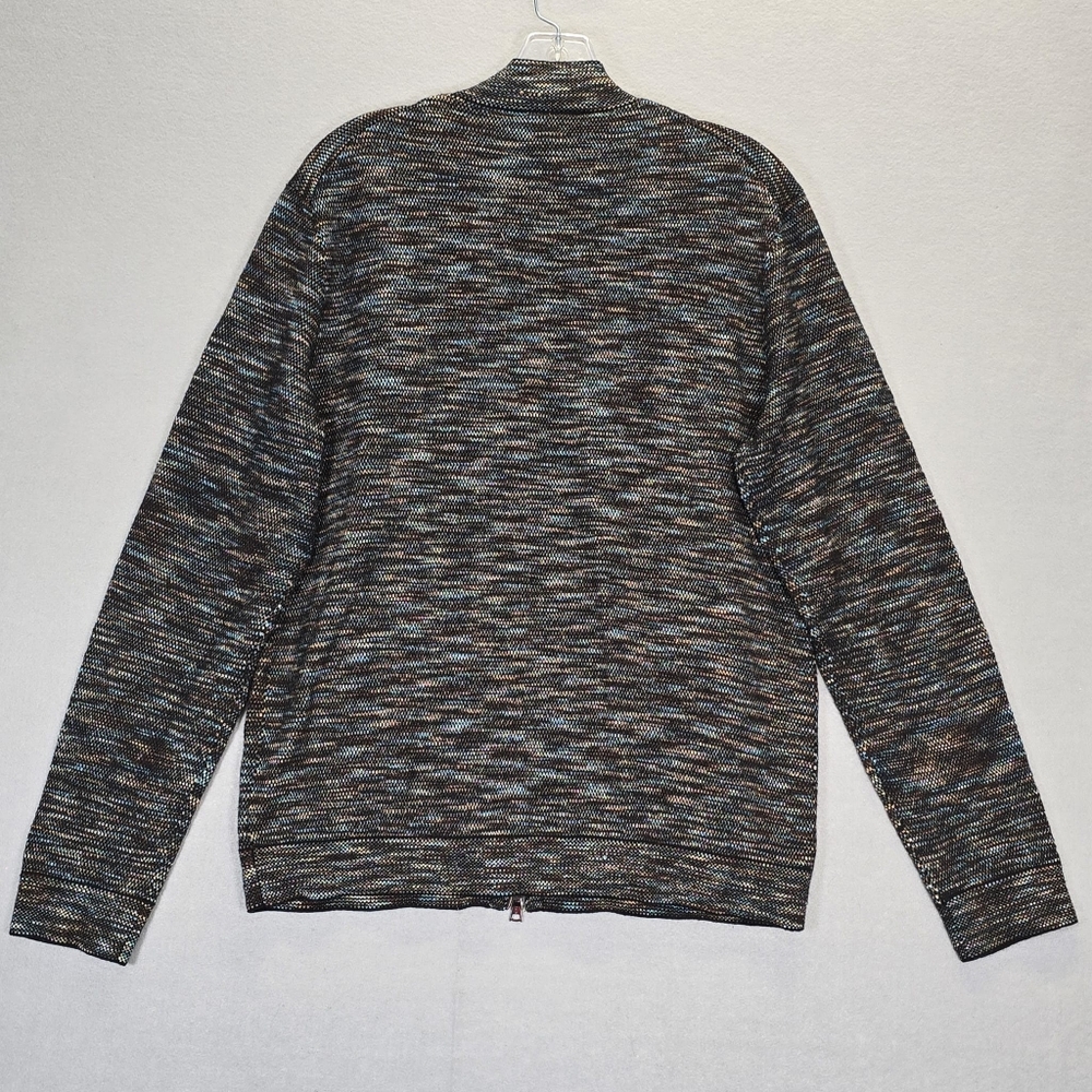 John Varvatos Collection Men's Sylvan Baseball Jacket Space Dyed Blue Topaz M - Picture 7 of 16